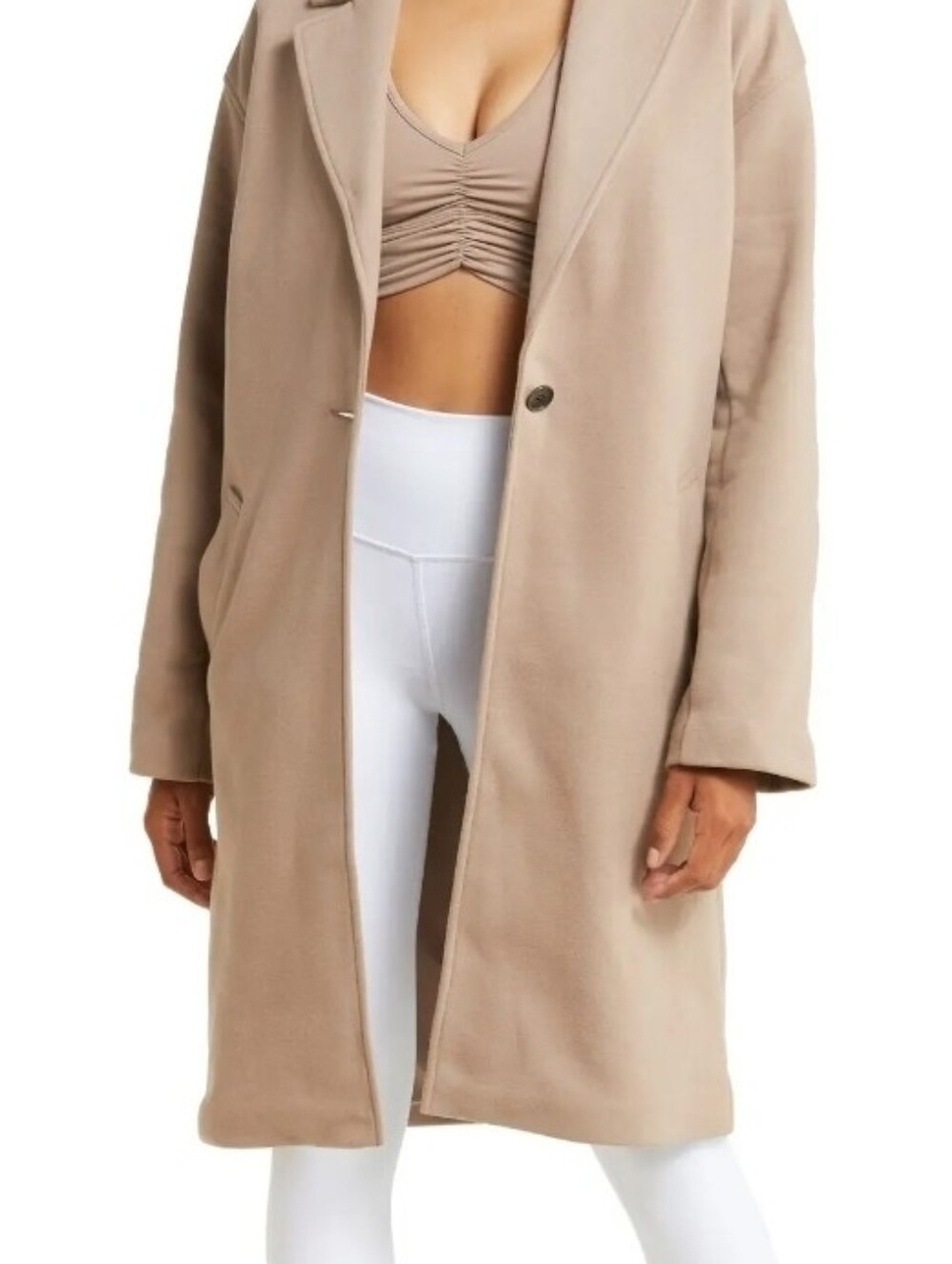 Alo Yoga VIP Blazer Trench Coat Size S Deadstock Discontinued - Picture 2 of 12